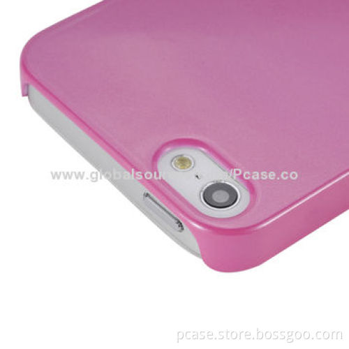 High polish PC case for iPhone 5, with rubber coating to protect phone smoothly